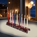 Red Tinplate Menorah